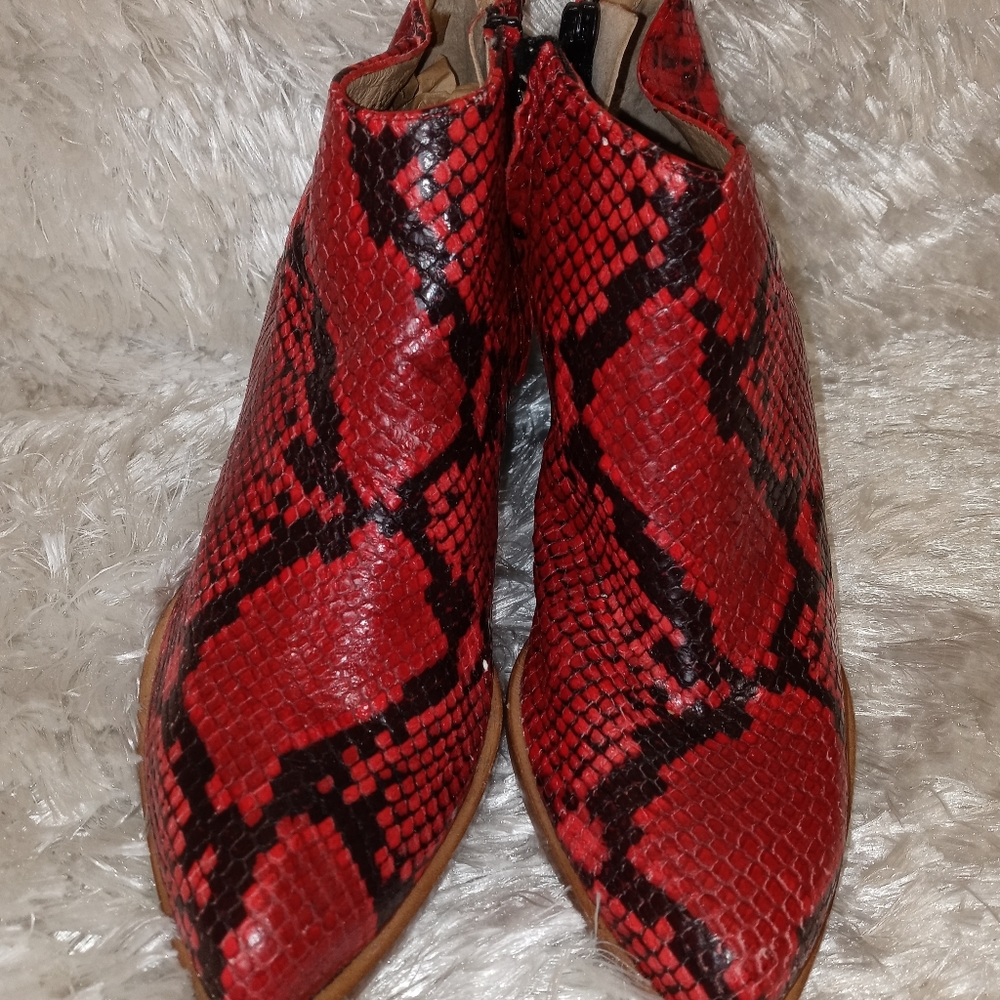 Snakeprint Red Python Alberto Zago Ankle Booties